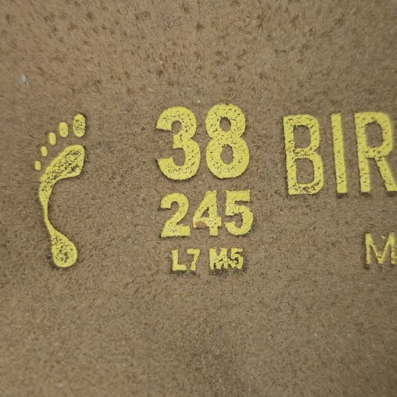 Birkenstock Granada Blush Pink Patent Birko-Flor Slide Sandals Sz EU 38/US W7/M5 - Picture 11 of 12